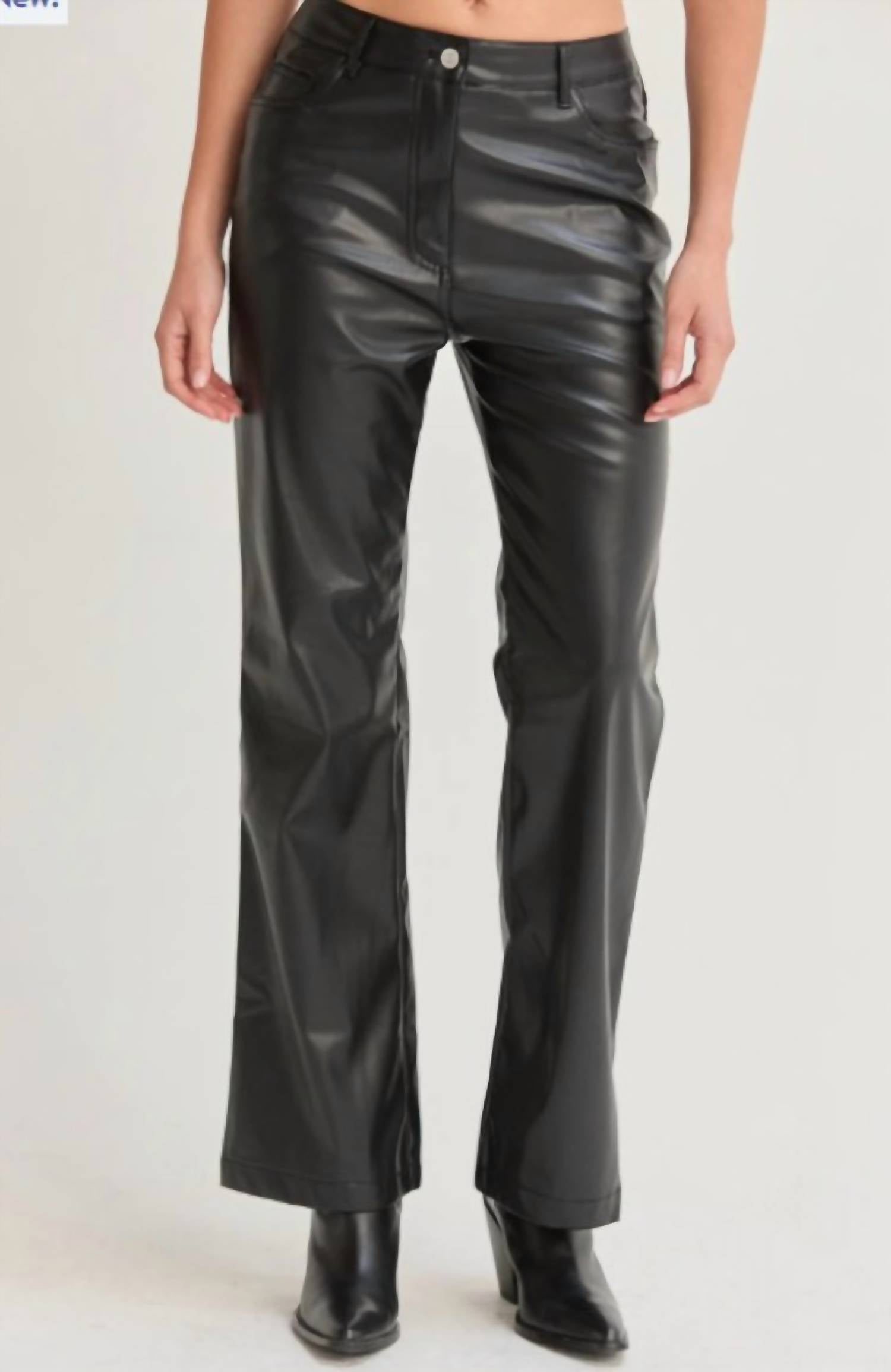Crescent - Faux Leather Pants