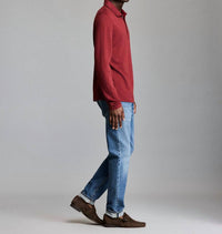 Billy Reid - Long-sleeve Herringbone Polo