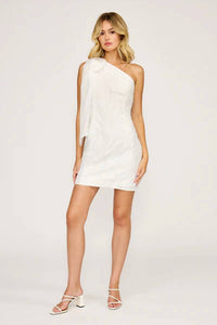 Lucy Paris - Mercy One-shoulder Bow Dress
