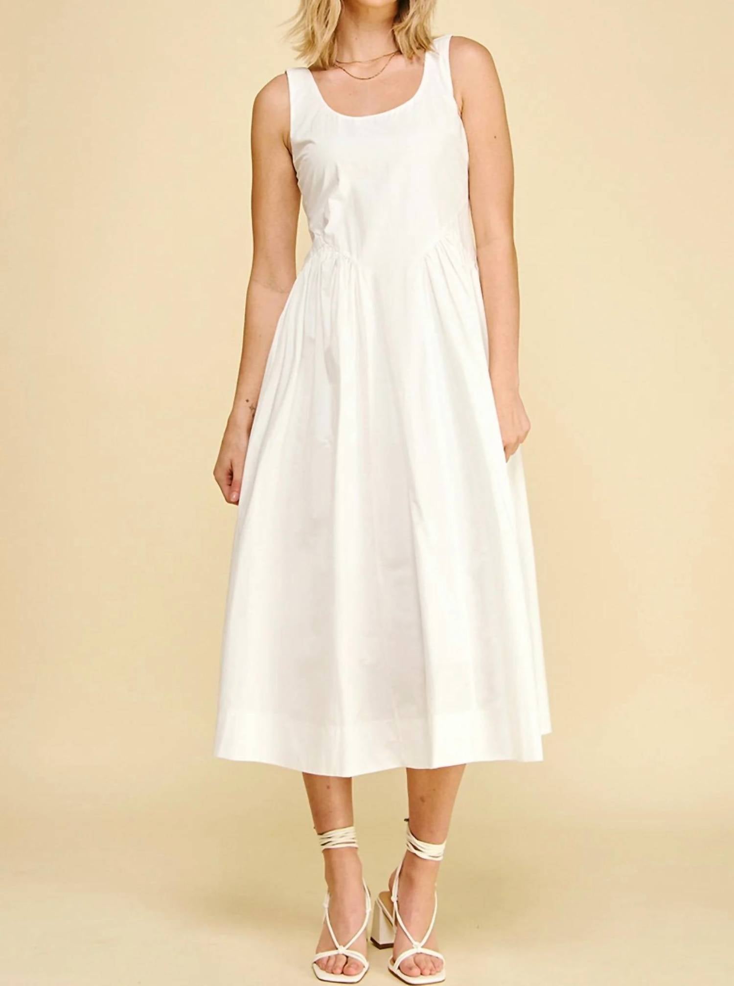 Pinch - A-line Poplin Midi Dress