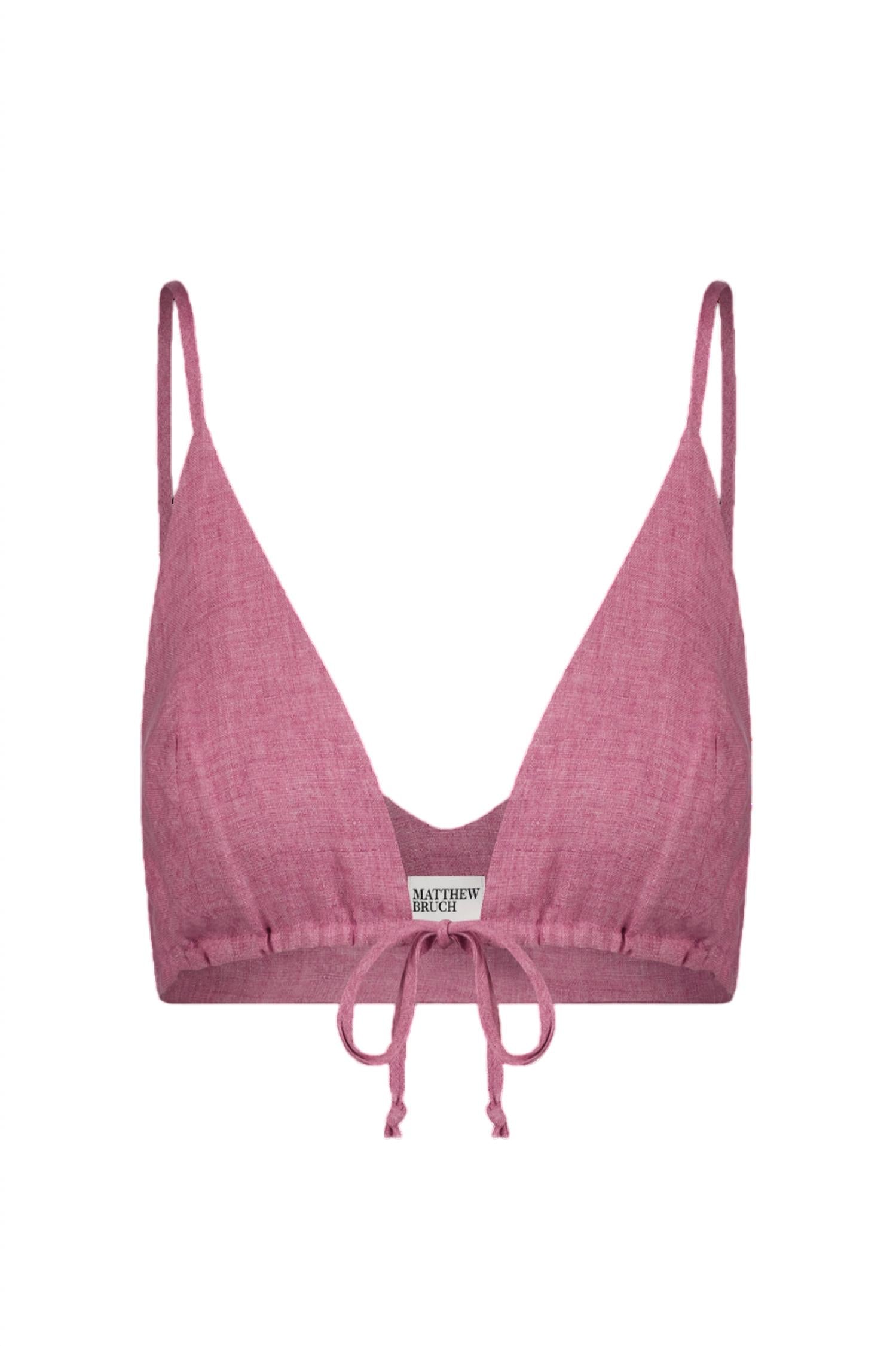 Matthew Bruch - Women's Triangle Tie Front Crop Top