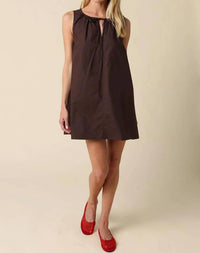 Olivaceous - Sleeveless Cotton Mini Dress