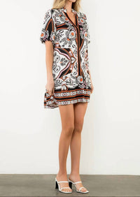 Thml - Exotic Puff Sleeve V-neck Dress