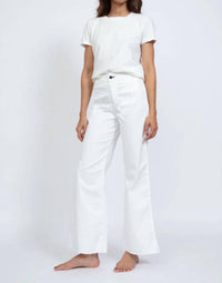 ASKK NY Cropped Brighton Ankle Pants in ivory - women's pants