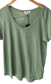 LAmade Women's Vintage Tee in green tea - women's t-shirt - detail view