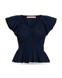 Marie Oliver Women's Lydia Top in naval - women's blouse - view 4