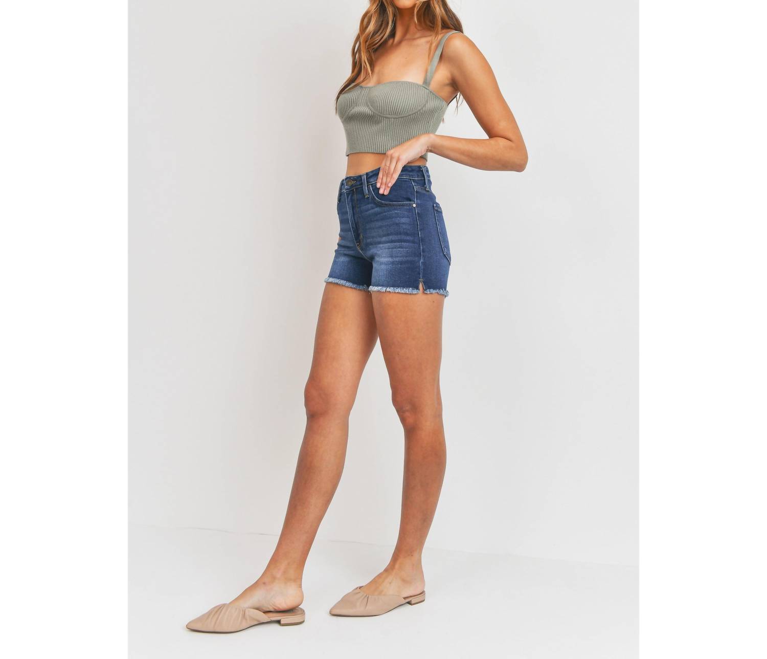 Just Black Denim - Weekend High Waist Shorts