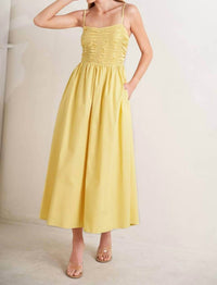 Flying Tomato - Demi Smocked Bodice Midi Dress