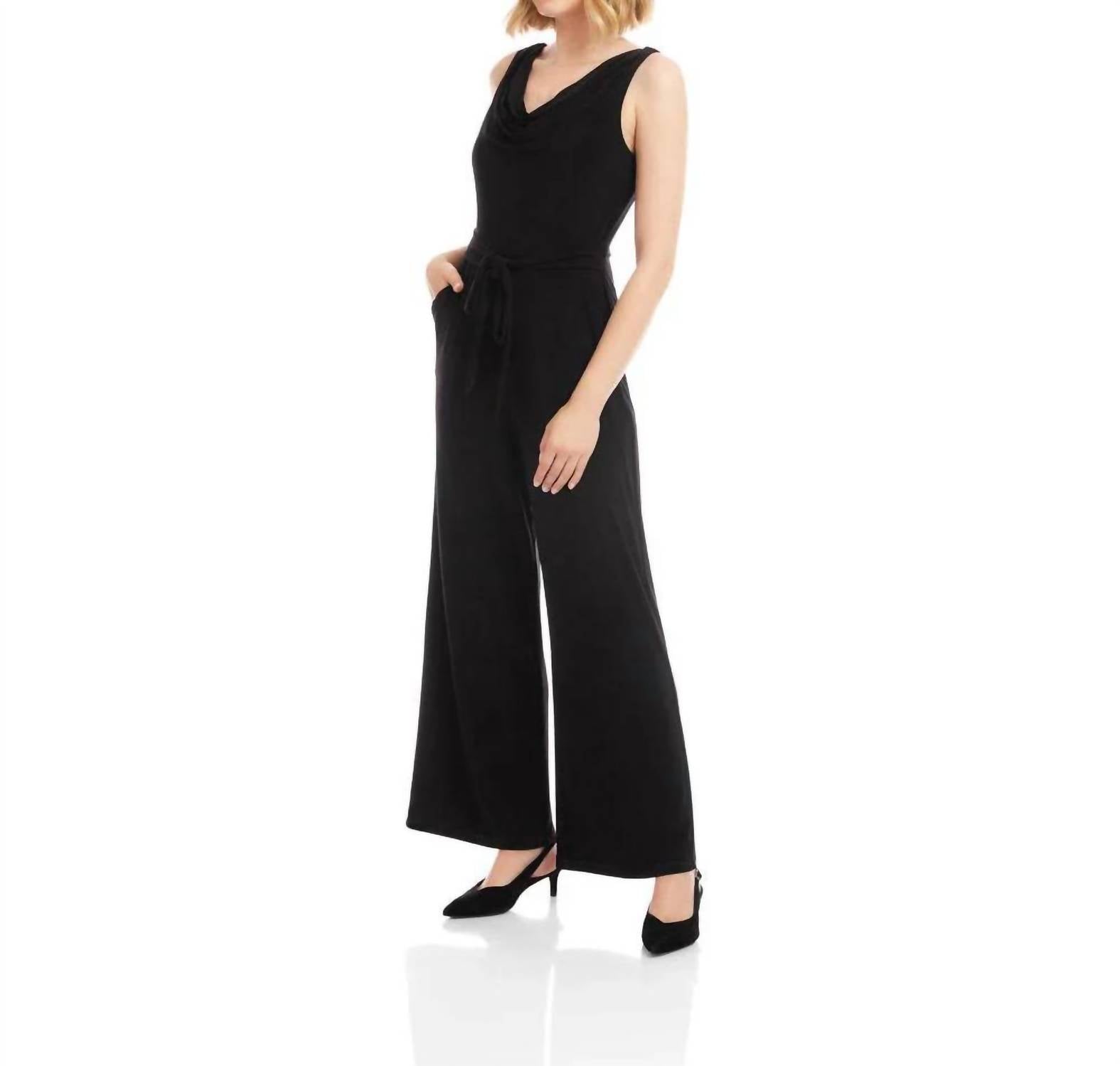 Karen Kane - Camila Travel Jersey Sleeveless Cowl Neck Jumpsuit