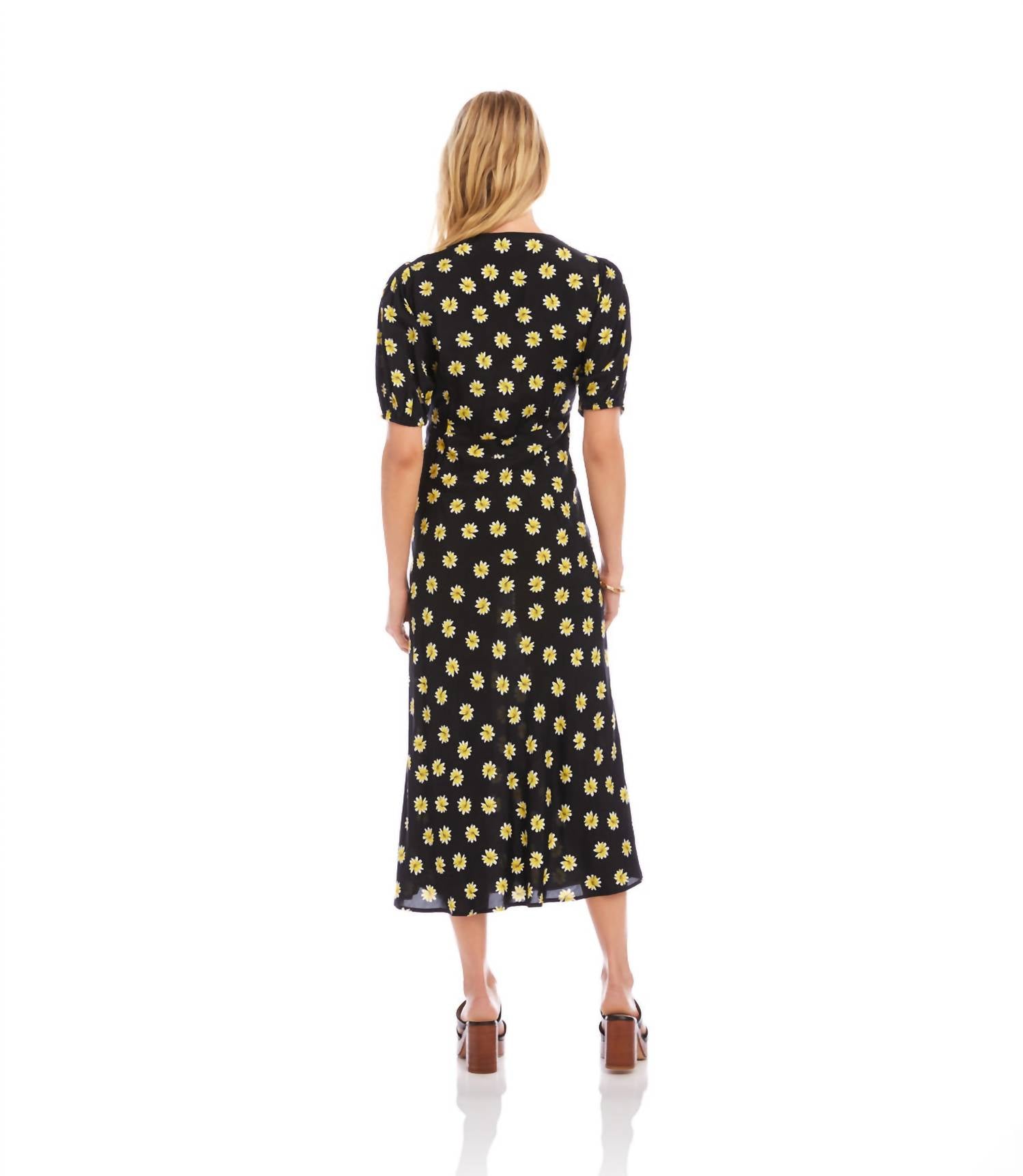 Karen Kane - Puff Sleeve Bias Dress