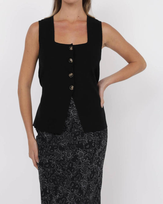 Sage The Label - Myra Button-front Knit Vest