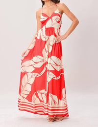 Flying Tomato - Printed Woven Maxi Dress