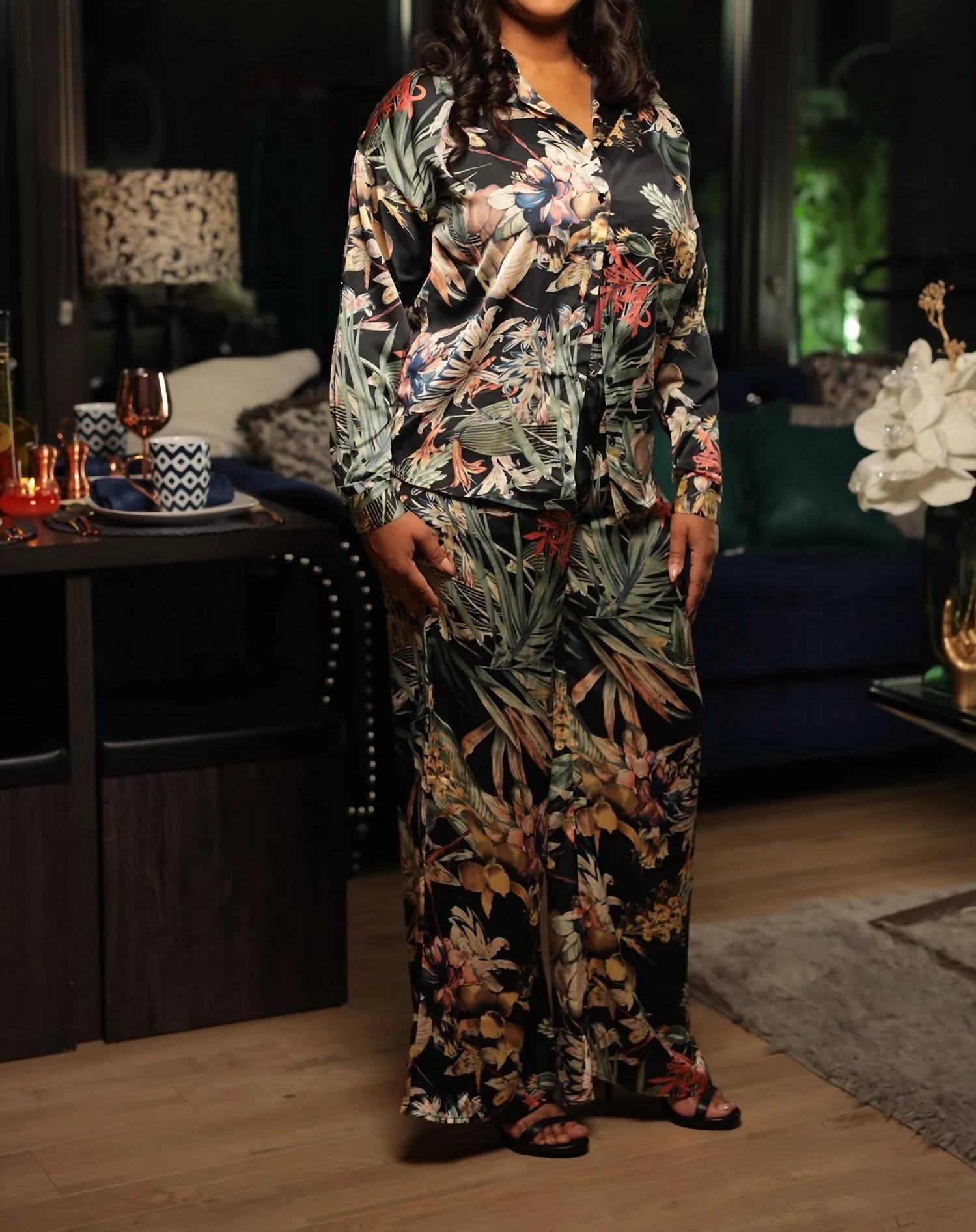 Ambition - Botanica Satin Pants