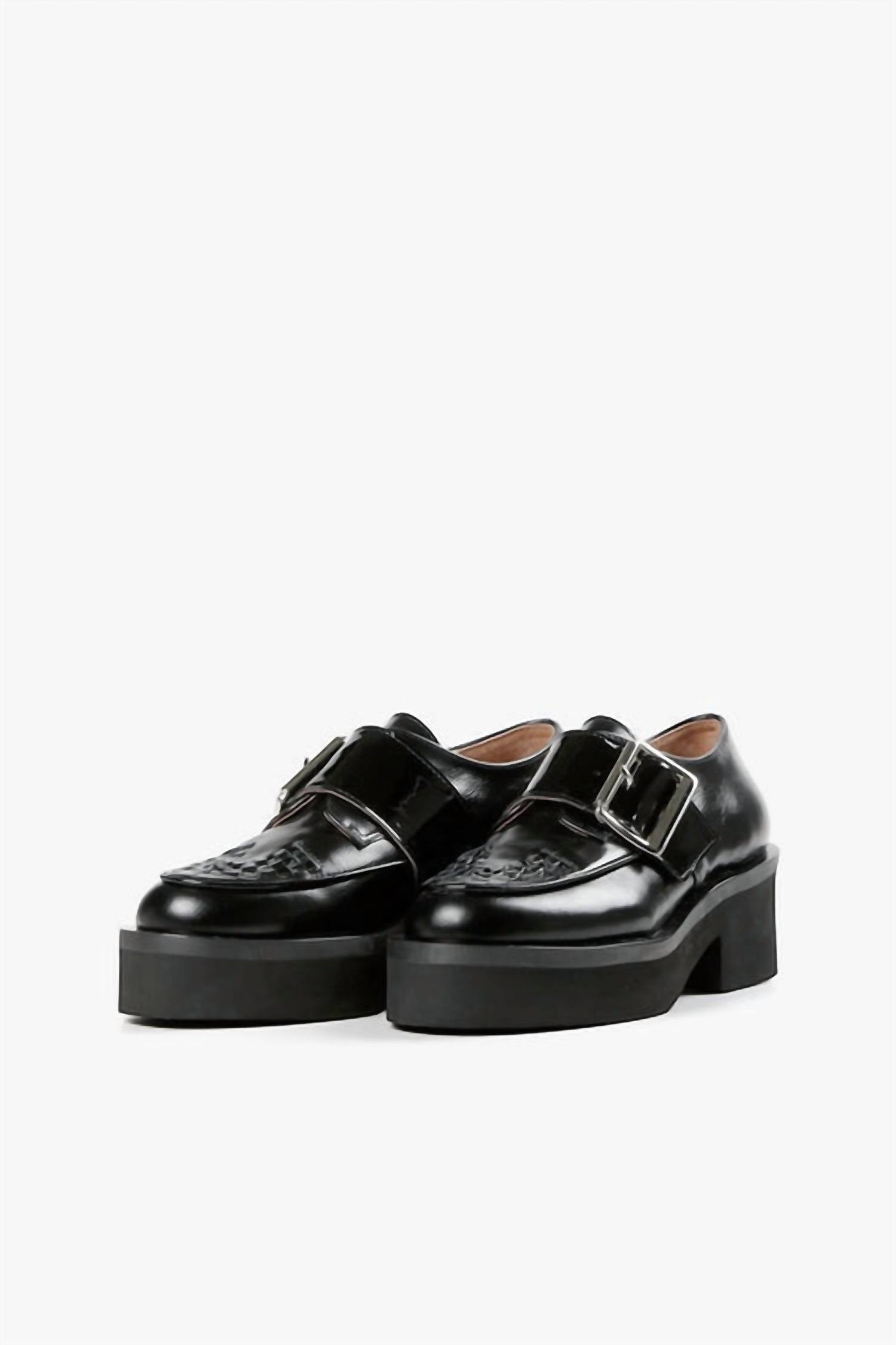 All Black - Women's Woven Solid Luggs Shoes
