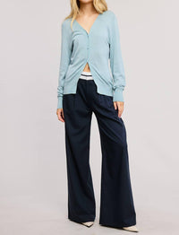 Mimosa - Deep V Split Hem Knit Cardigan
