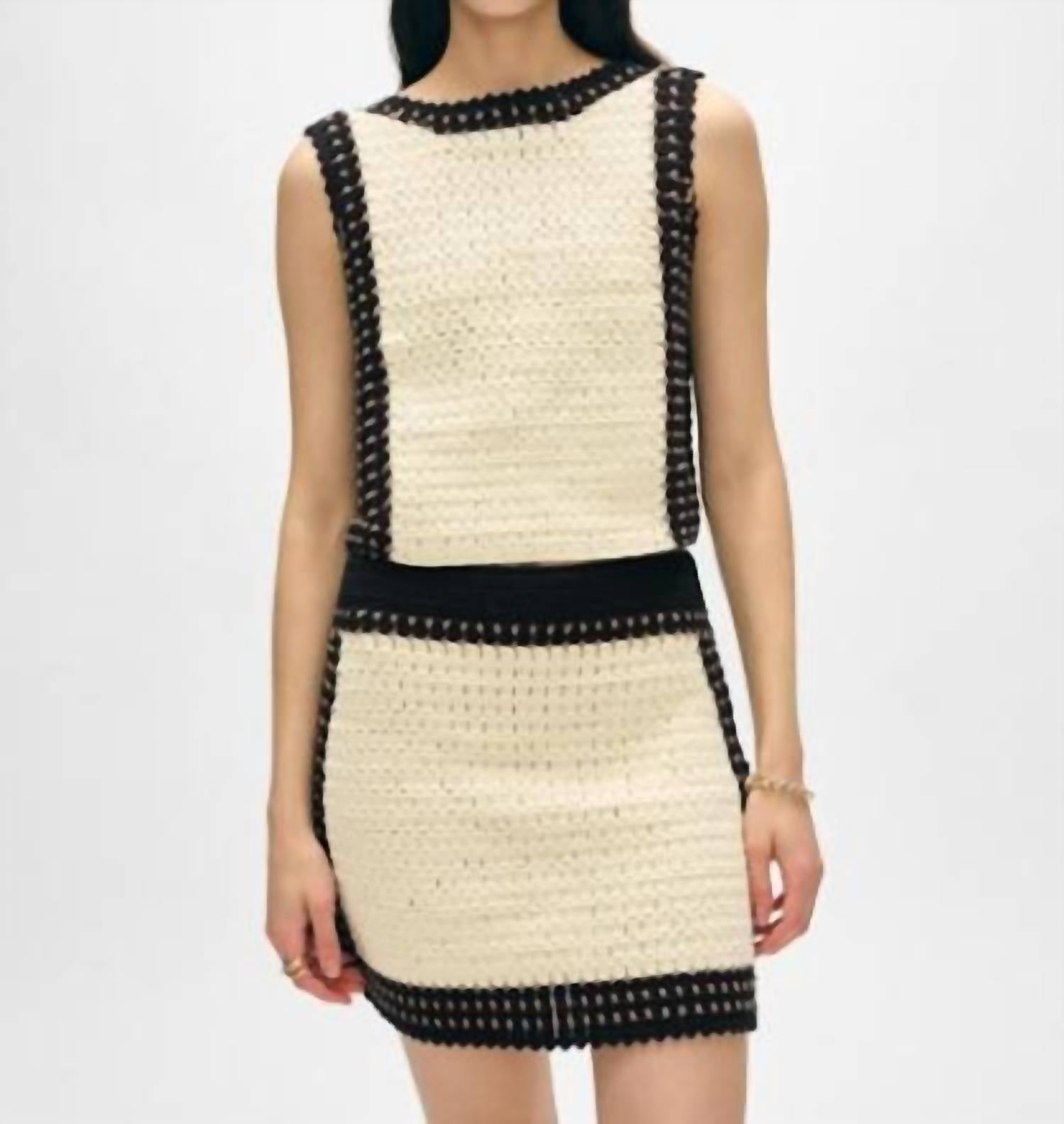 White + Warren - COTTON CROCHET TIE TANK