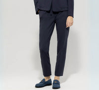 LUISA CERANO Cropped Drawstring Waist Pant in jean blue - women's pants
