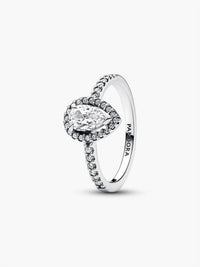 Pandora - Women's Sparkling Pear Halo Ring