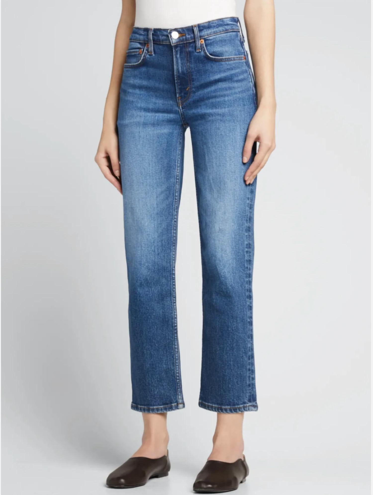 Re/Done - 70s Mid Rise Stove Pipe Jeans