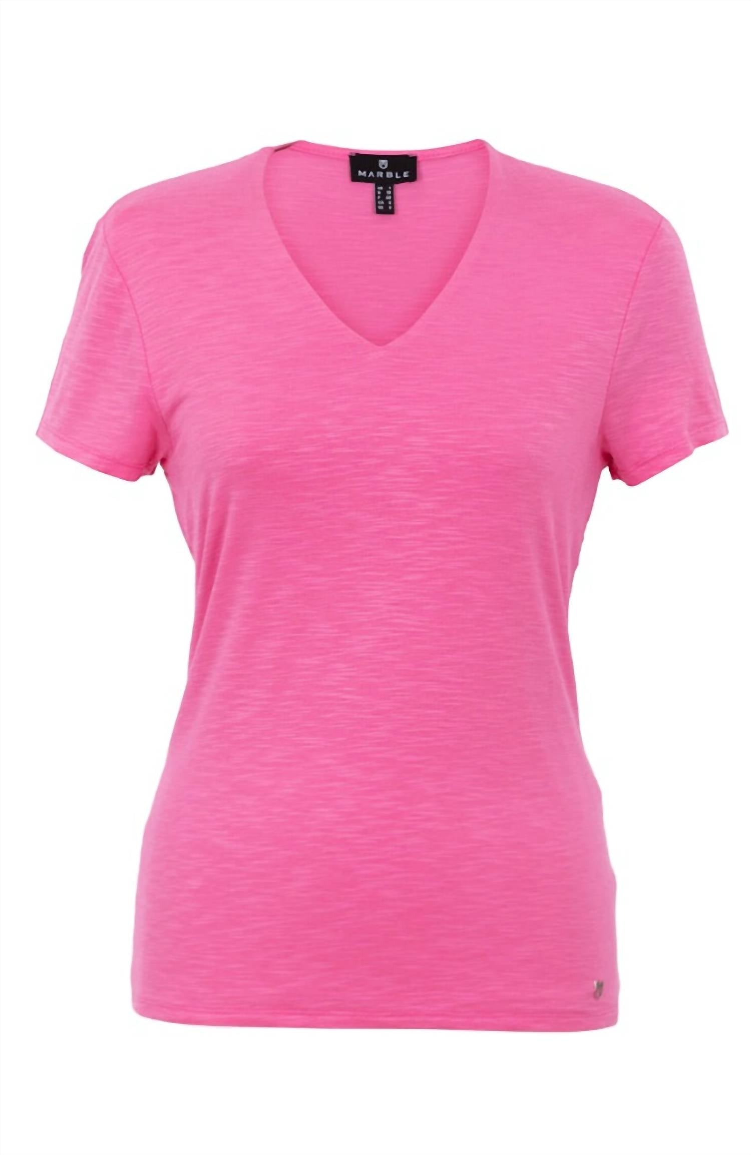 Marble - Double Layer V-Neck Top