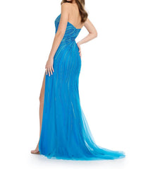Ashleylauren - High Slit Prom Dress