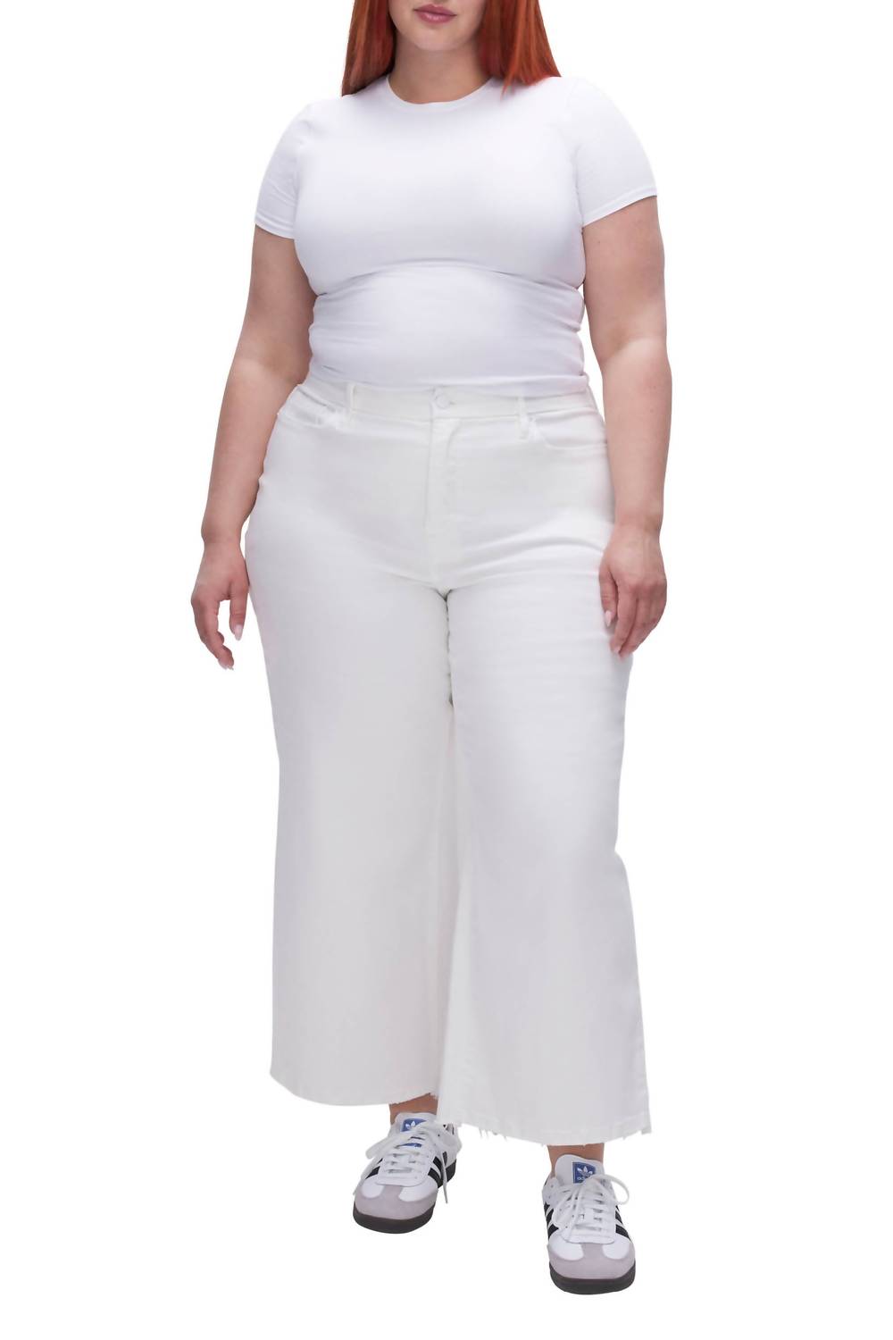 Good American - Good Waist Palazzo Cropped Jean