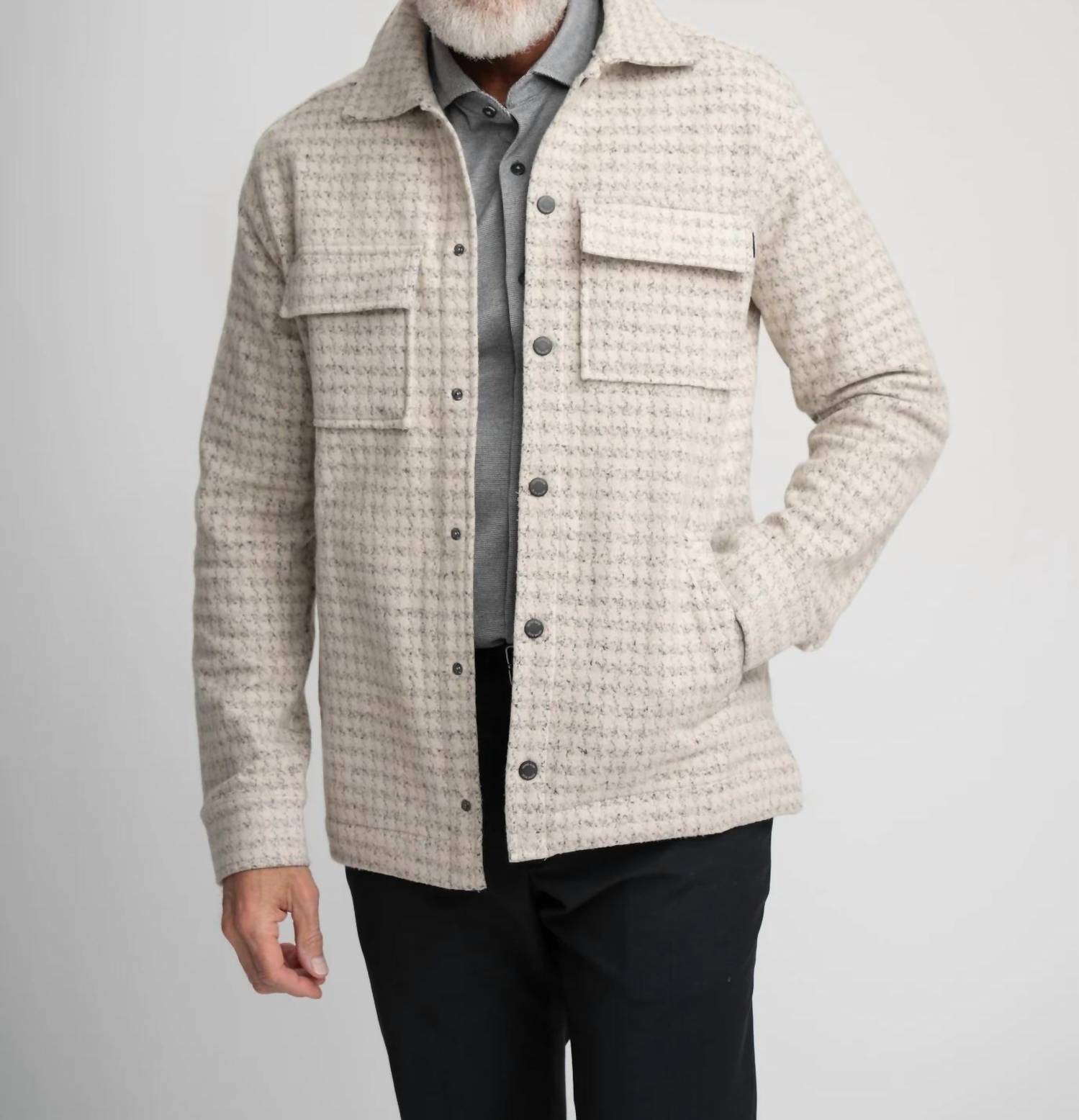 Stone Rose - Knit Houndstooth Jacket