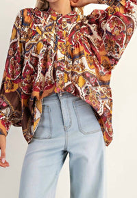ee:some Ruby & Amber Print Top in multicolor - women's blouse - view 7