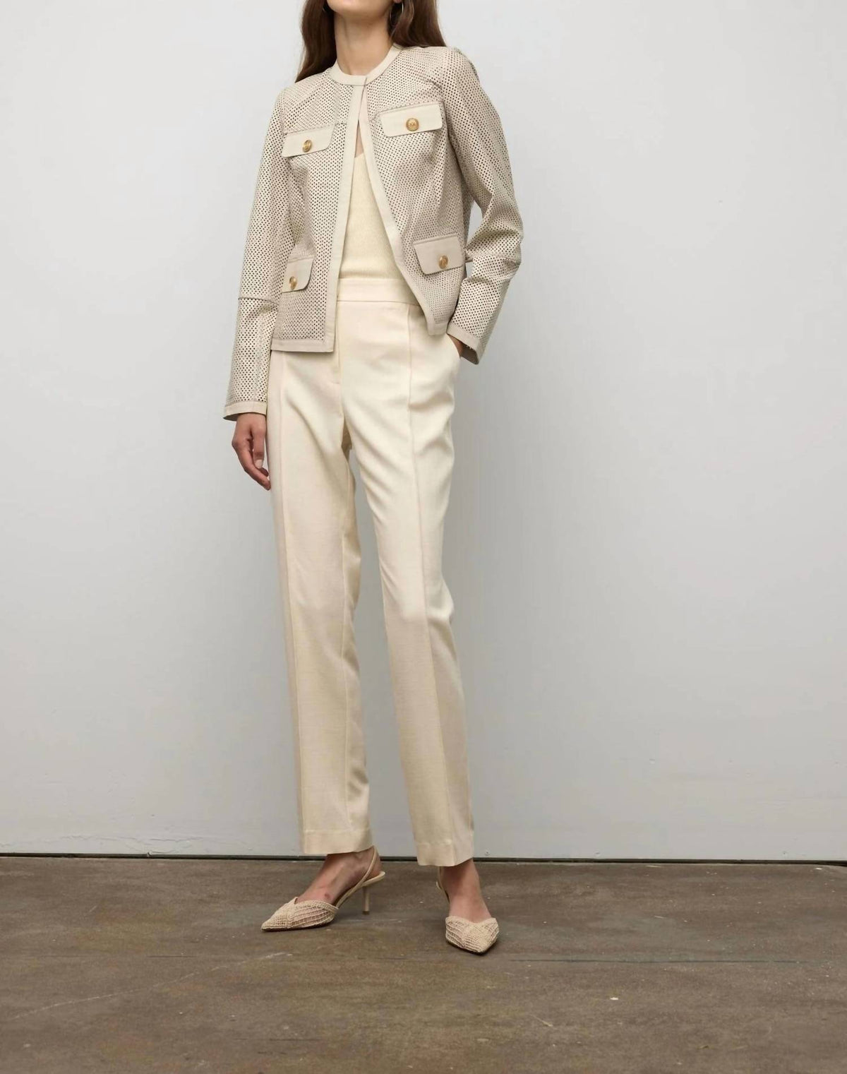 Iris Setlakwe - Perforated Leather Jacket