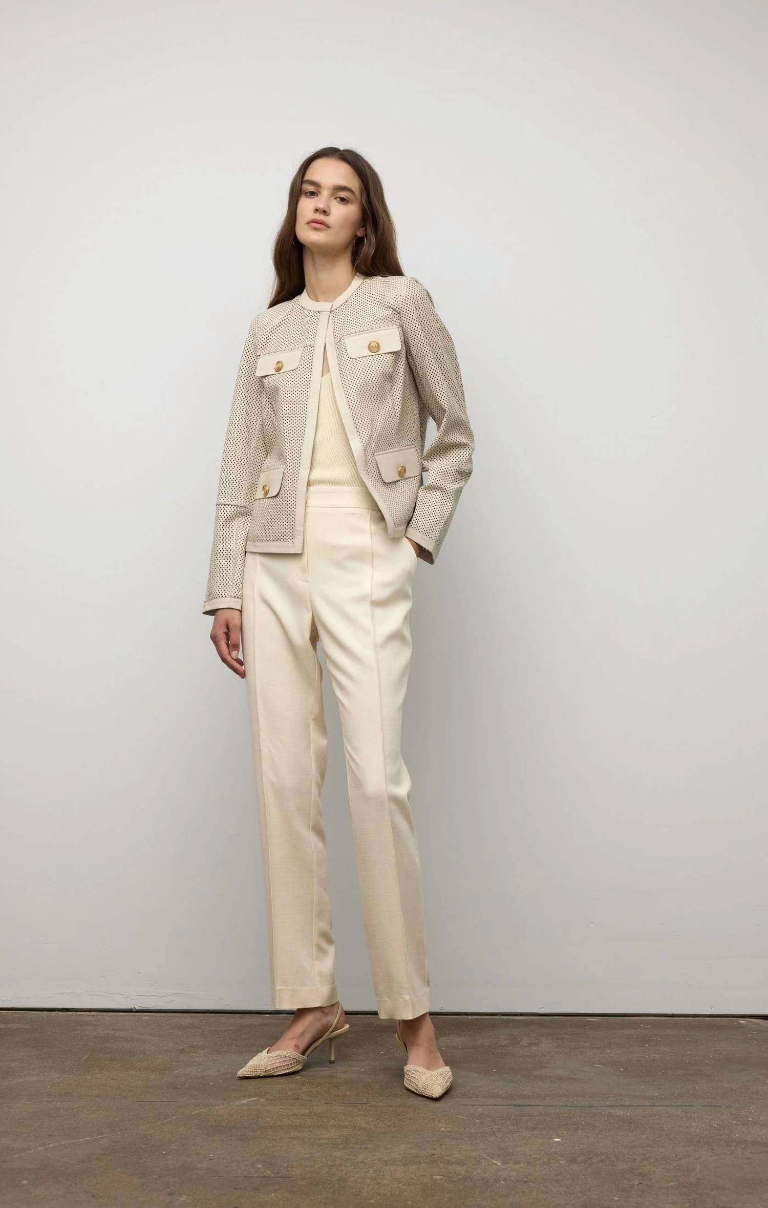 Iris Setlakwe - Perforated Leather Jacket
