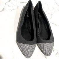Schutz - Women’s Gemma Pointed Toe With Diamonds Ballet Flats