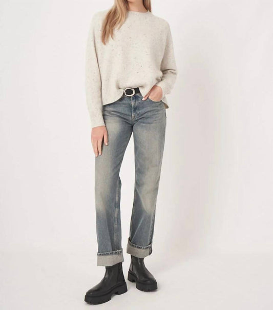 Repeat Cashmere - Boxy Cashmere Sweater with Rib Trim