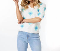 Esqualo - Geneva Geo Printed Lightweight Sweater