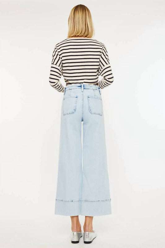 Kancan - HIGH RISE CROPPED WIDE LEG JEANS