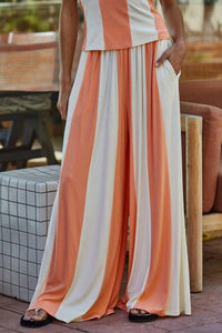 By Together - Knit Striped Wide Leg Pants