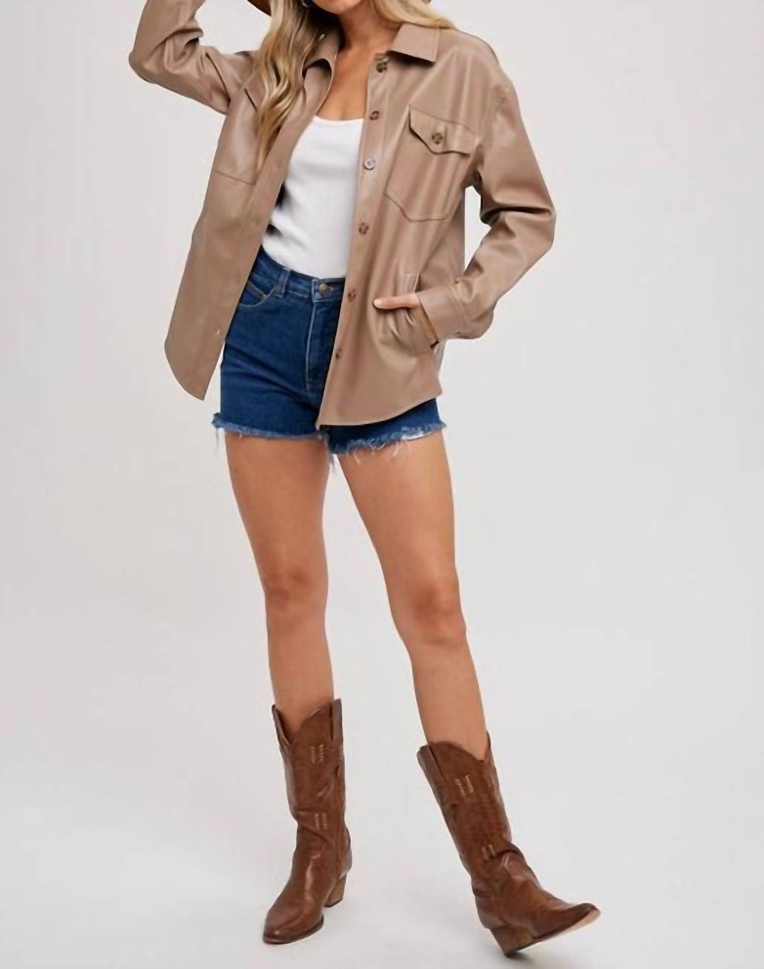 Bluivy - Luxe Vegan Leather Shacket