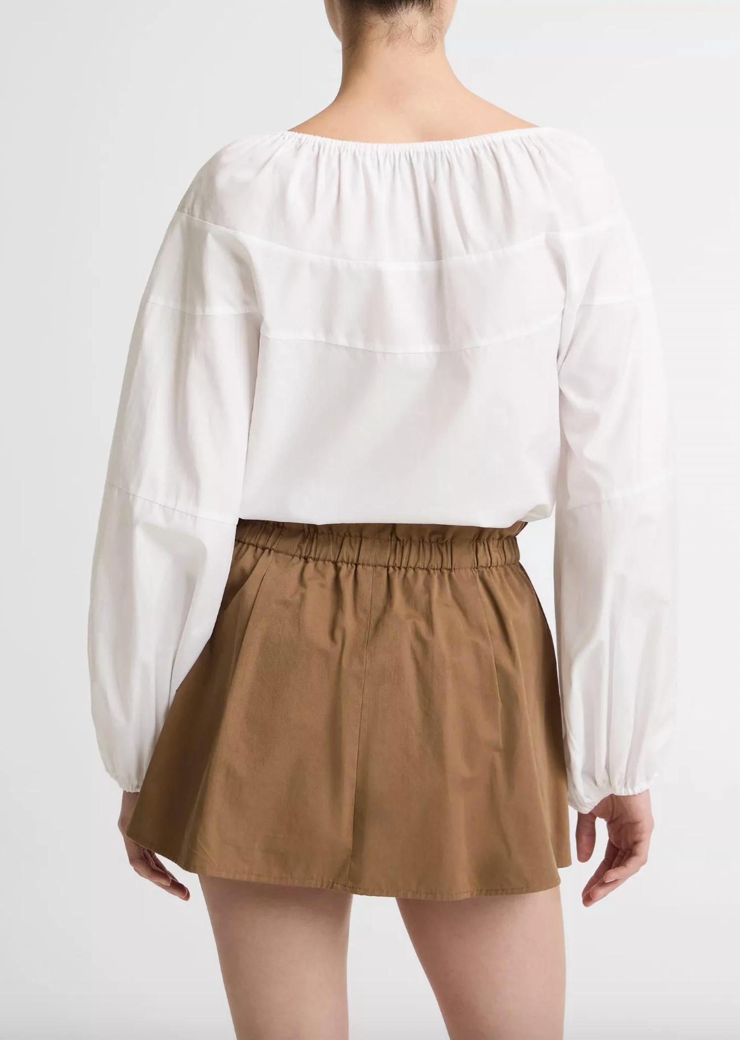 Vince - Shirred Long Sleeve Top