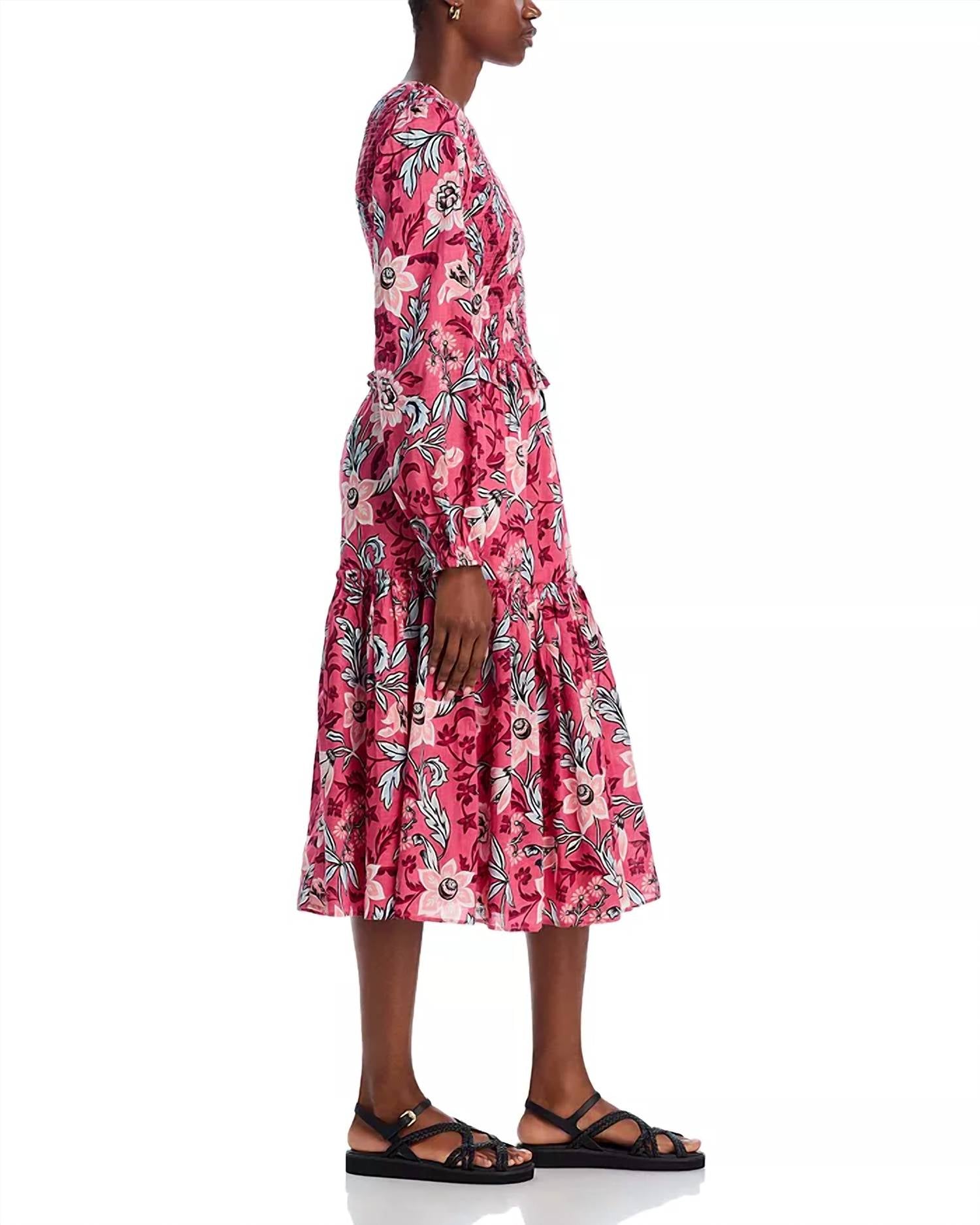 BANJANAN Mortiz Dress in bali floral haze - women's dress - alternate view