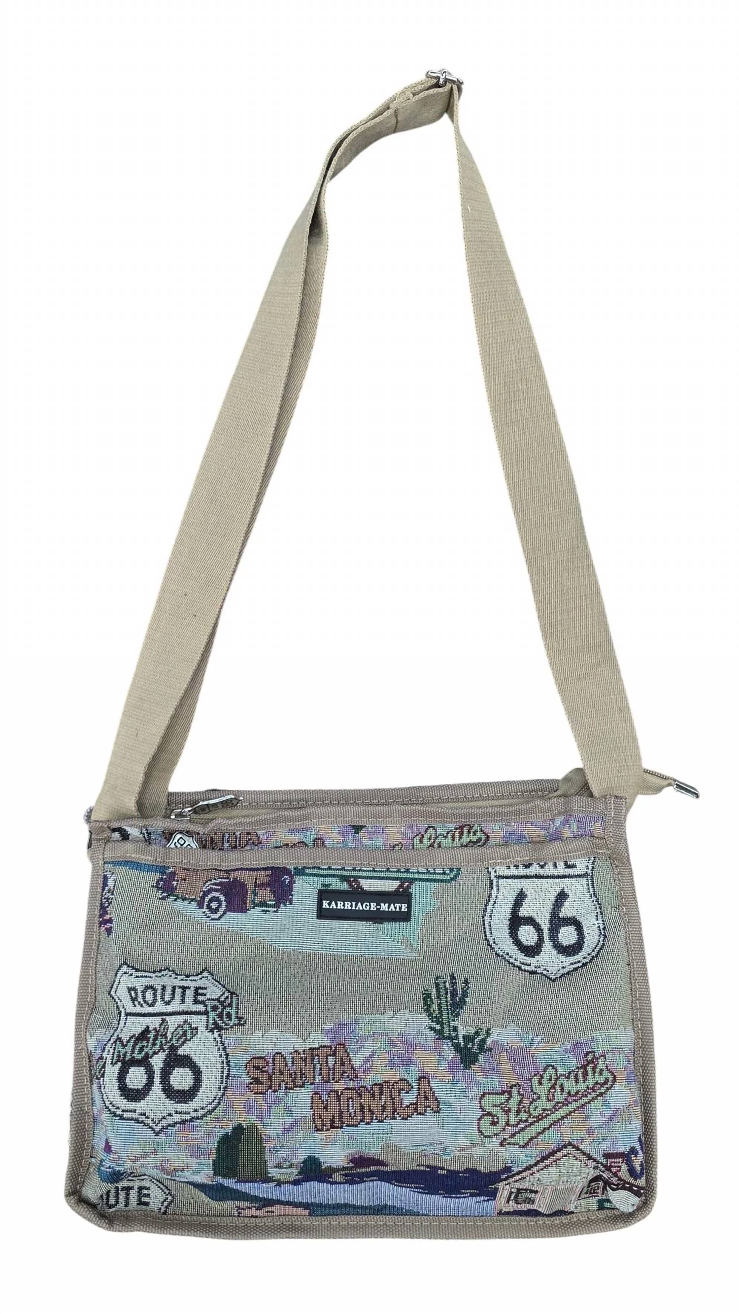 Route 66 - Women's Canvas Crossbody Bag
