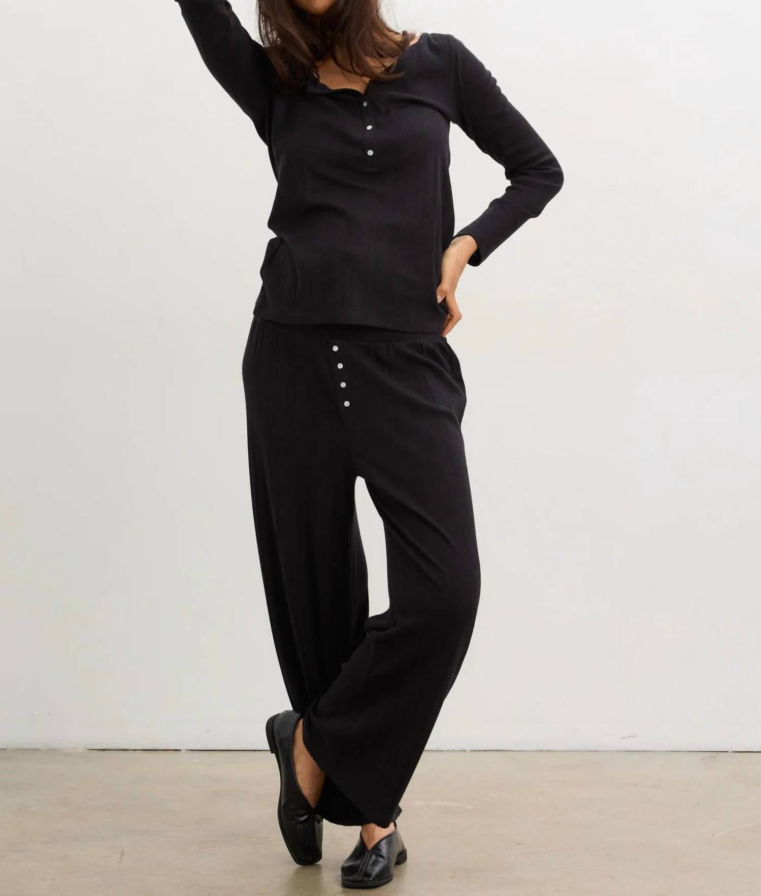 Hatch - Pointelle Wide Leg Pant
