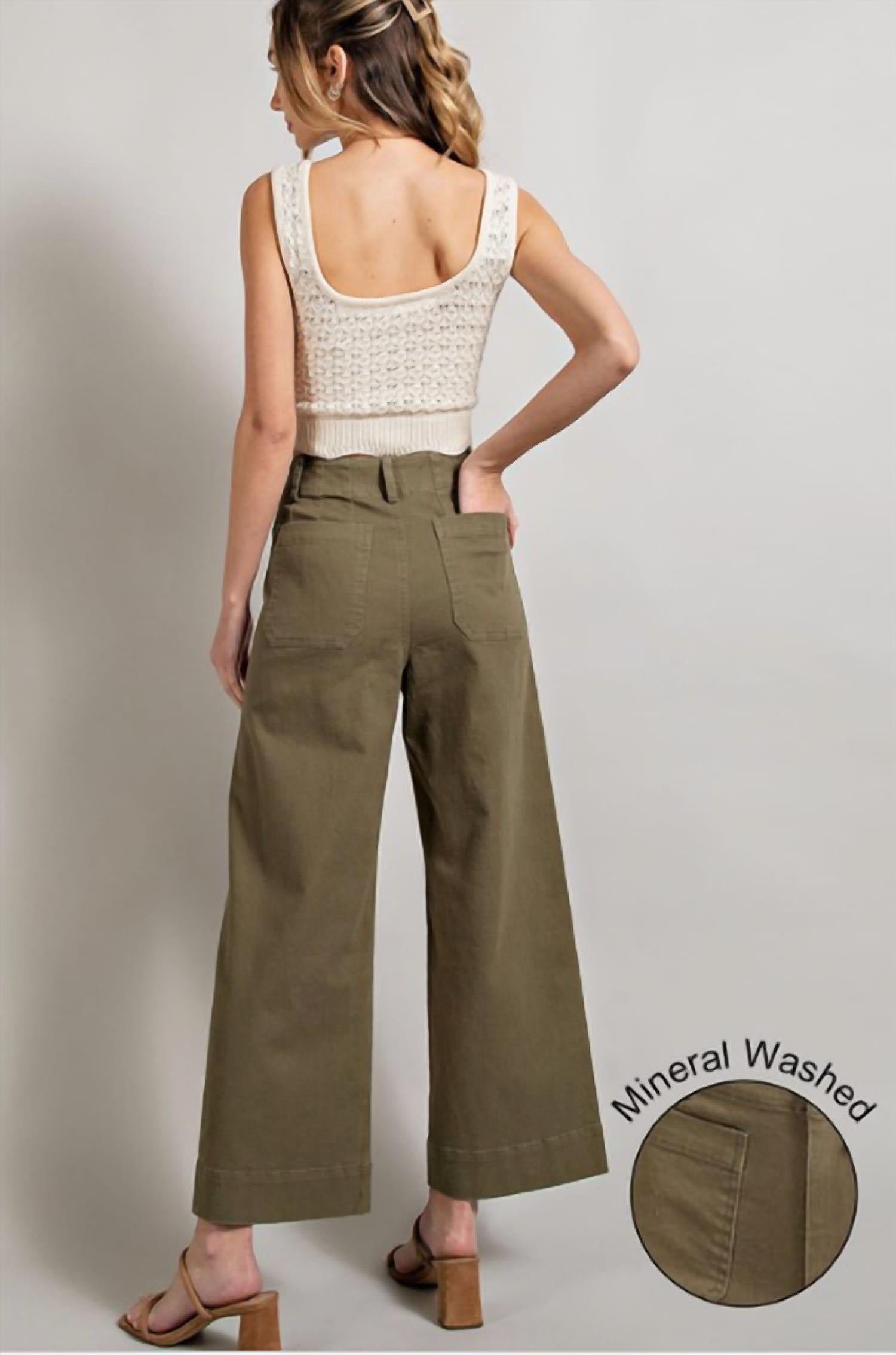 Peace Love Line - Soft Wide Leg Pants - Plus