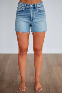 Vervet By Flying Monkey - Rebecca High Rise Denim Shorts