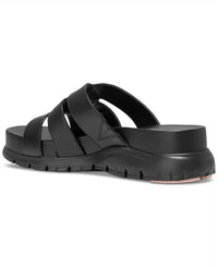 COLE HAAN Women's Zerogrand Slotted Slide Flat Sandals in black - women's sandal - alternate view