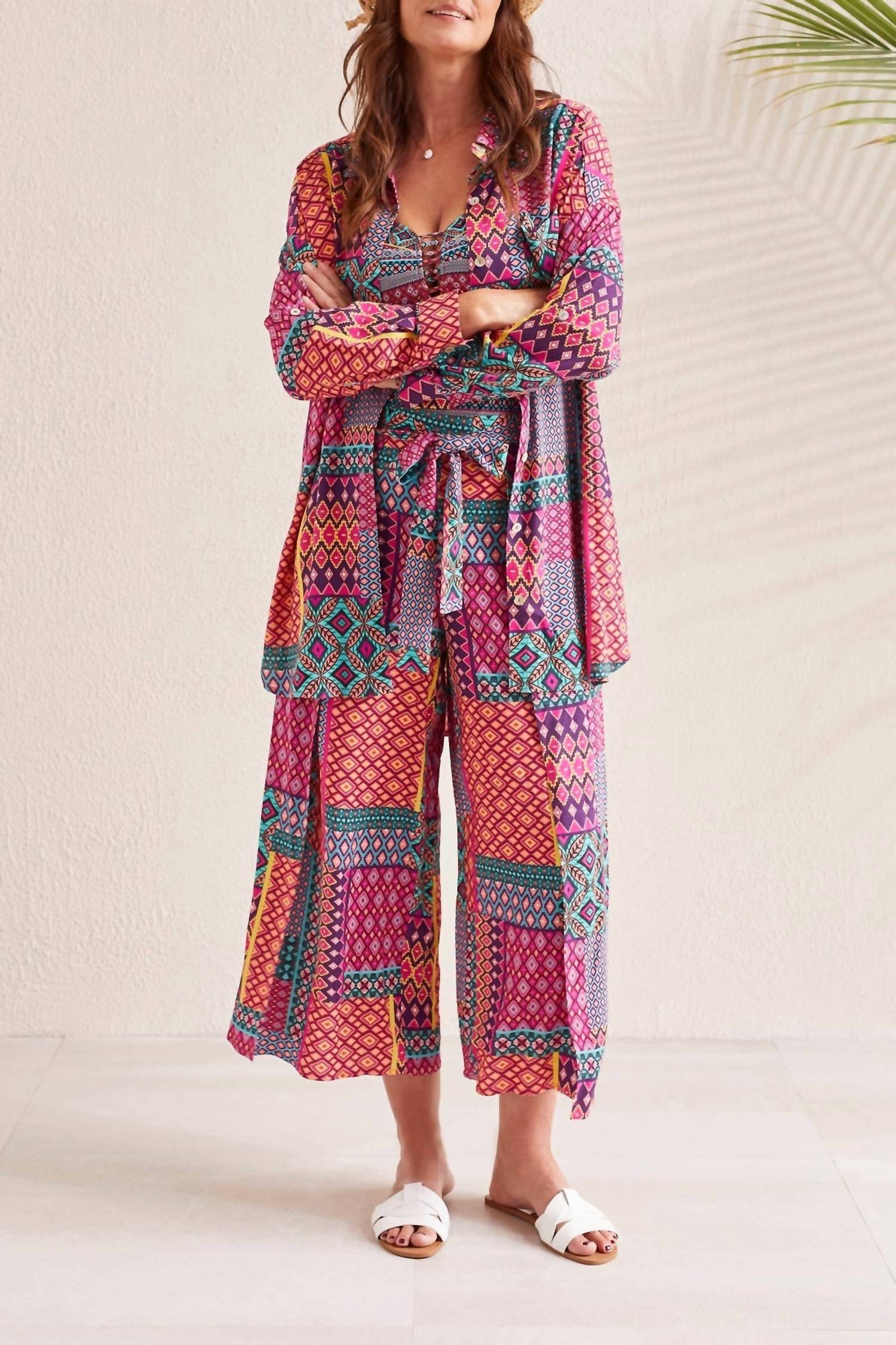 Tribal - Pull On Coverup Capri Pants