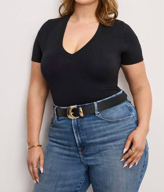Good American - SUPER STRETCH DEEP V BODYSUIT