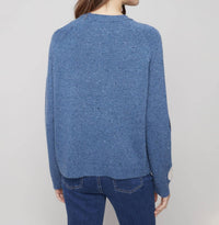 Charlie B - Neps Yarn Raglan Mock Neck Sweater