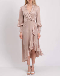 Zimmermann - Silk Wrap Midi Dress