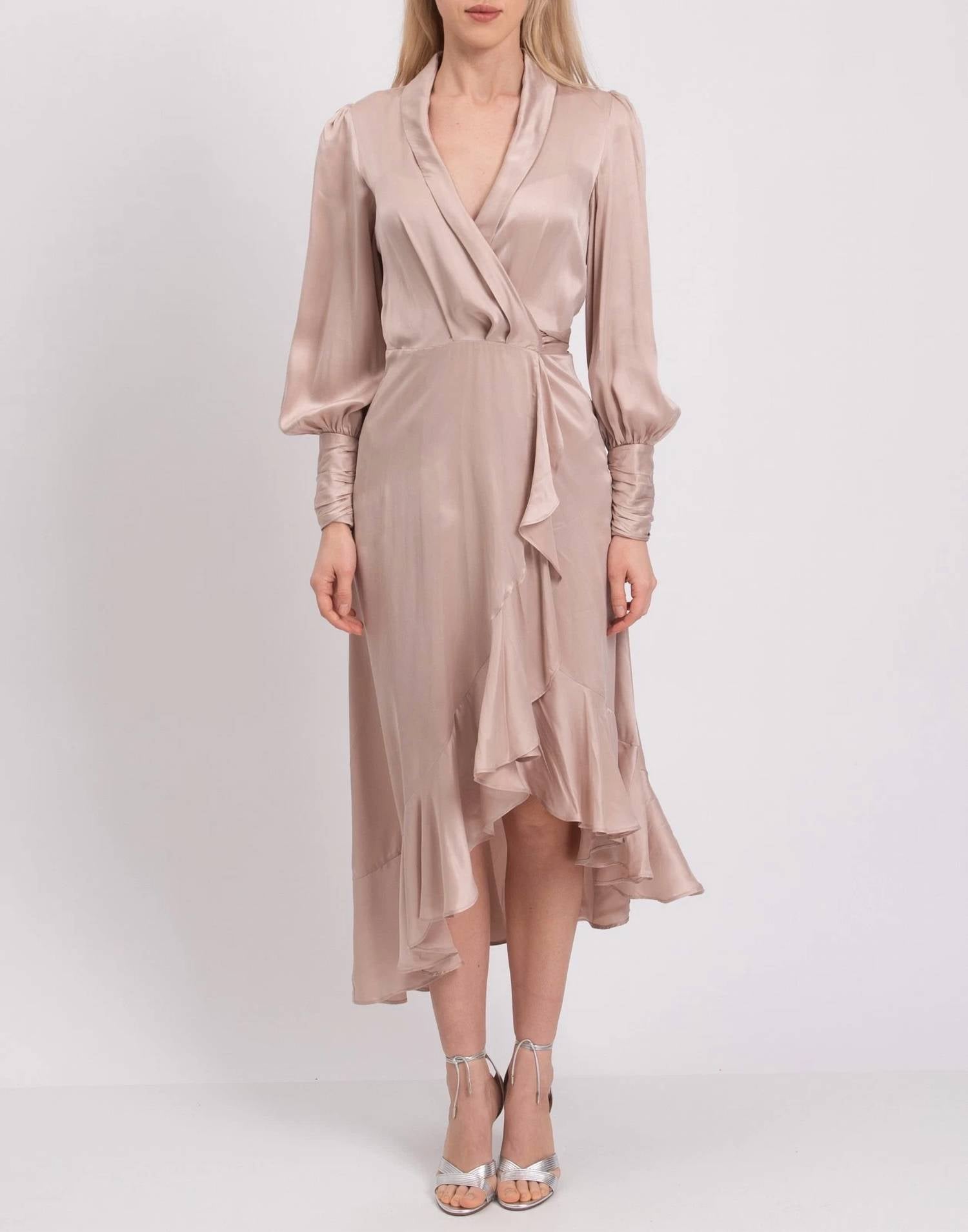 Zimmermann - Silk Wrap Midi Dress