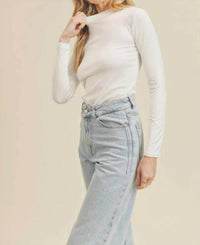 Zenana - Mock Neck Long Sleeve Top