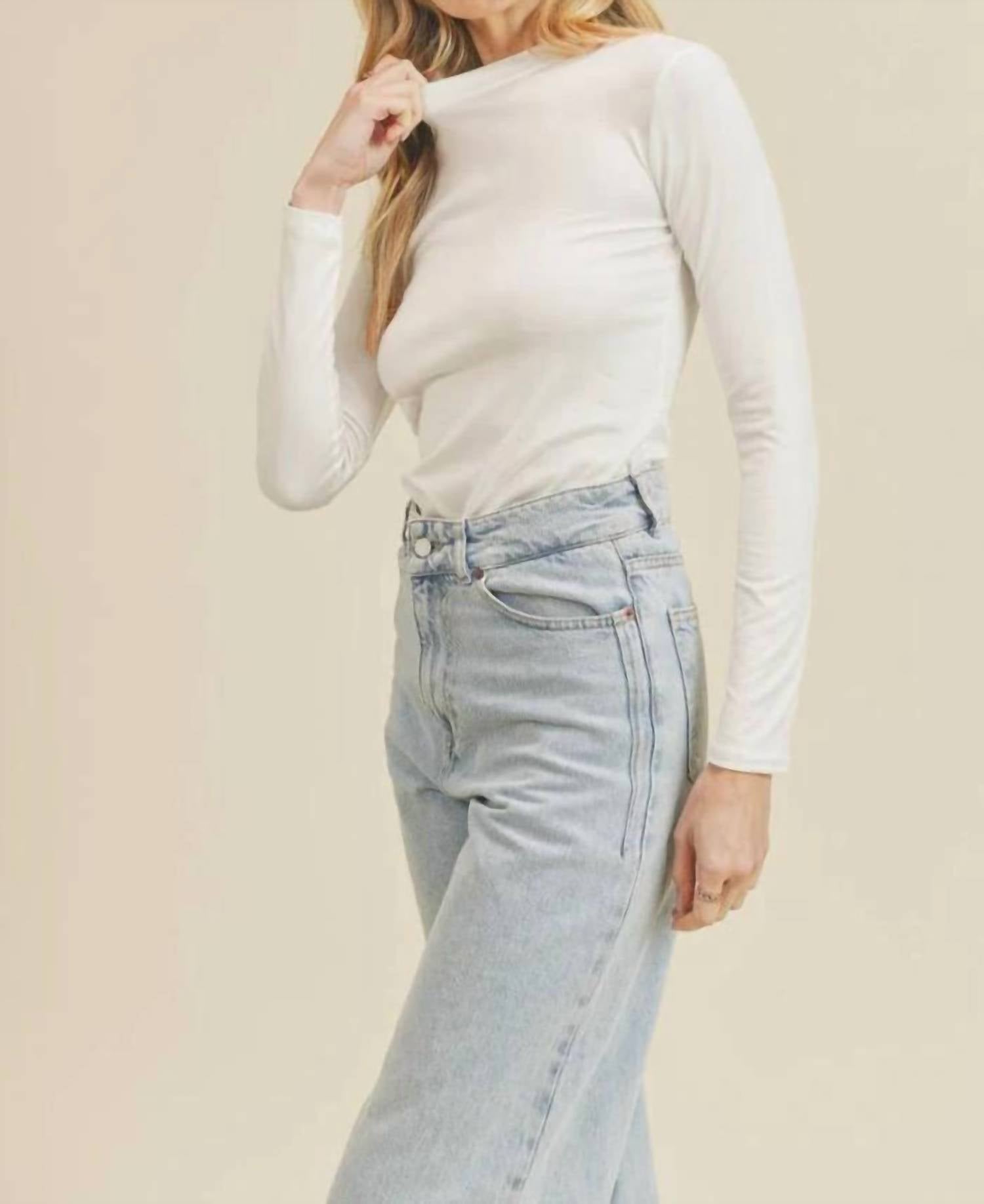 Zenana - Mock Neck Long Sleeve Top